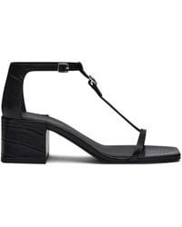 Courreges - Buckled Leather Sandals - Lyst