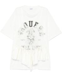 VAQUERA - Camiseta con capa de lencería - Lyst