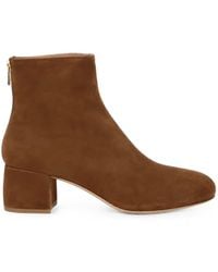 Agl Attilio Giusti Leombruni - Suede Block-Heel Ankle Boots - Lyst