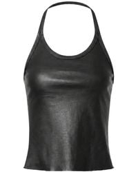 Stouls - Cherry Open-Back Leather Top - Lyst