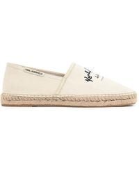 KARL LAGERFELD - Logo-Embroidered Braided-Sole Espadrilles - Lyst