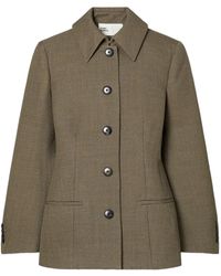 Tory Burch - Button Wool Jacket - Lyst