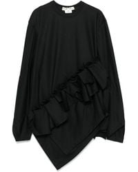 Comme des Garçons - Textured Ruffle Asymmetric Crew-Neck Top - Lyst