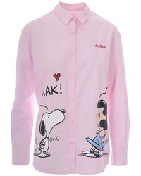 MC2 Saint Barth - Brigitte Ciak Snoopy-Print Button-Down Shirt - Lyst