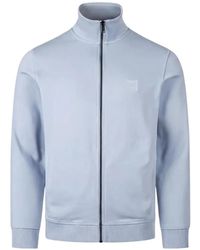 BOSS - Pull Zippé À Col Montant - Lyst