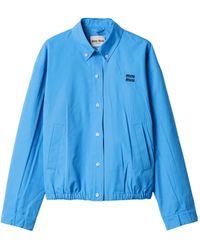 Miu Miu - Cotton Jacket-Donna - Lyst