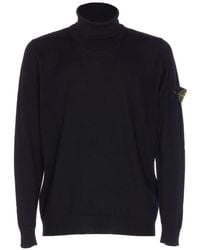 Stone Island - 5100025 Light-Rws-Pure-Wool Turtleneck Jumper - Lyst