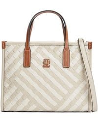 Tommy Hilfiger - City Woven Logo-Plaque Tote Bag - Lyst
