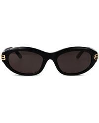Balenciaga - Logo Oval-Frame Sunglasses - Lyst