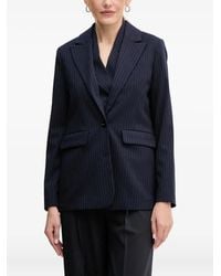 Benetton - Pinstripe Pocket Blazer - Lyst