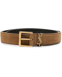 Saint Laurent - Cassandre Vadim Gürtel Aus Wildleder - Lyst