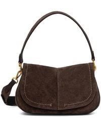 Gianni Chiarini - Medium Helena Round Contrast-Stitch Suede Shoulder Bag - Lyst