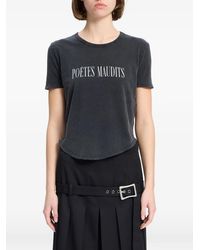 Ann Demeulemeester - Floor Micro Curved-Hem T-Shirt - Lyst