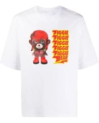 Neil Barrett - Ziggie Bear Print Cotton T-Shirt - Lyst