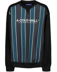 A_COLD_WALL* - Striped Logo-Print Sweater - Lyst