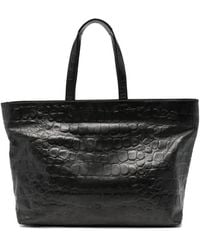 AUTENTICA 504 - Croc-Effect Leather Shoulder Bag - Lyst