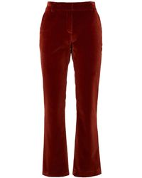 La DoubleJ - 24/7 Velvet Cropped Trousers - Lyst