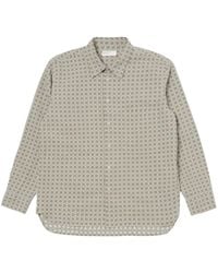 Universal Works - Long-Sleeve Geometric-Print Shirt - Lyst