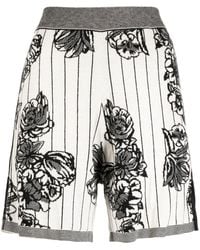 JOSEPH - Floral-print High-waisted Shorts - Lyst
