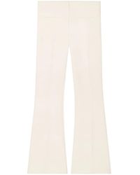 Courreges - Low-Rise Flared Crepe Trousers - Lyst