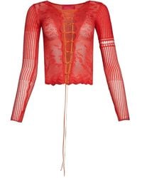 Roberta Einer - Kat Lace-Up Top - Lyst