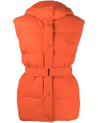 Moncler Gilet Met Ceintuur - Oranje