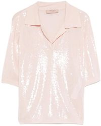 Twinset - Polo Shirt Topwith Sequins - Lyst
