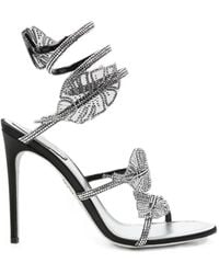 Rene Caovilla - Leaf Crystal-Embellished Heeled Sandals - Lyst