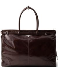 Prada - Bonny Leren Shopper - Lyst
