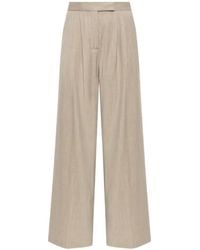 Paul & Shark - Pleated Wide-Leg Trousers - Lyst
