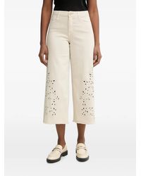 Joseph Ribkoff - Broderie-Anglaise Frayed-Hem Jeans - Lyst