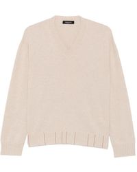 Fabiana Filippi - V-Neck Ribbed-Trim Sweater - Lyst