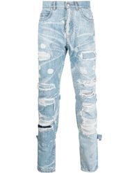 John Richmond - Ripped-detail Mid-rise Skinny Jeans - Lyst
