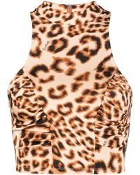 ROTATE BIRGER CHRISTENSEN - Cropped-Pullover Mit Leopardenmuster - Lyst