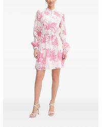 Guess - Floral-Print Button-Front Mini Dress - Lyst