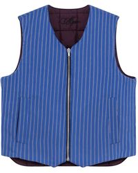 MSGM - Omkeerbare Gewatteerde Bodywarmer Met Krijtstreep - Lyst