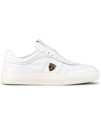 Tod's - Automobili Lamborghini Panelled Lace-up Leather Sneakers - Lyst