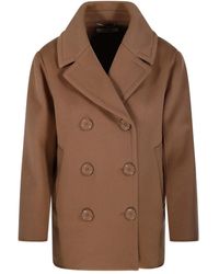 Max Mara - Double-Breasted Buttoned Coat - Lyst