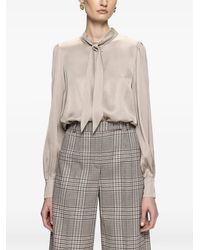 Nissa - Bow Detail Viscose Shirt - Lyst