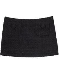 Marc Jacobs Ivory Textured Tweed Mini Skirt in White | Lyst