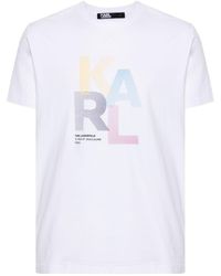 Karl Lagerfeld - Camiseta con logo estampado - Lyst