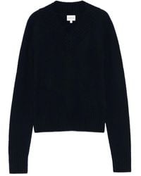 Herskind - Geribbelde Trui Met V-Hals - Lyst