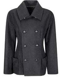 Yohji Yamamoto - Darts Pea Coat - Lyst