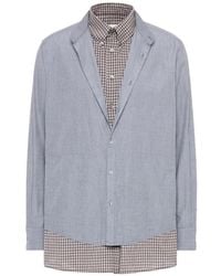 Maison Margiela - Check-Pattern Double-Layer Shirt - Lyst