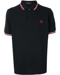 Fred Perry - Poloshirt Mit Gestreiften Details - Lyst