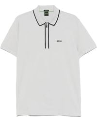 BOSS - Polo Con Righe A Contrasto - Lyst