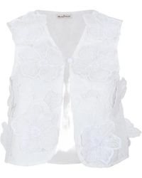 Agua Bendita - Nader Mabel Floral-Appliqué Lace Waistcoat - Lyst