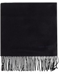 Giorgio Armani - Sciarpa Con Frange E Logo - Lyst
