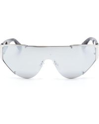 Alexander McQueen - Verspiegelte Sonnenbrille mit Shield-Gestell - Lyst
