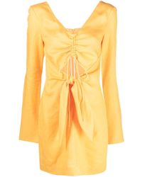 Nanushka - Mini-jurk Met Geknoopt Detail - Lyst
